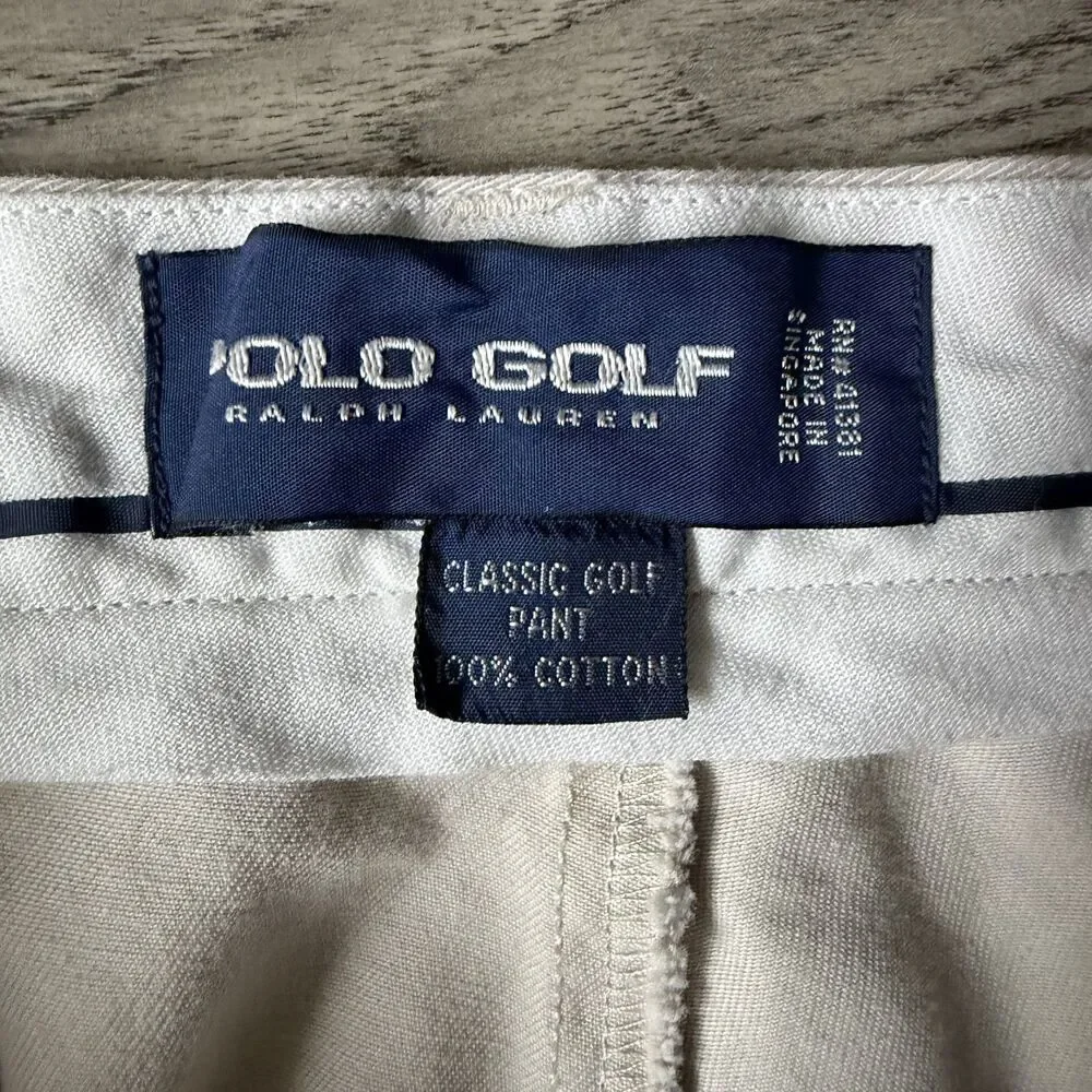 Polo Golf by Ralph Lauren Men's Khaki Casual Performance Golf Pants Size 33x30